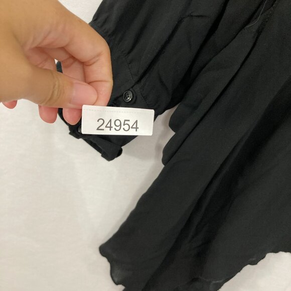 New Spense size XL Black Soft Stretch Soft Flowy Relaxed Lagenlook Tunic - Picture 11 of 11